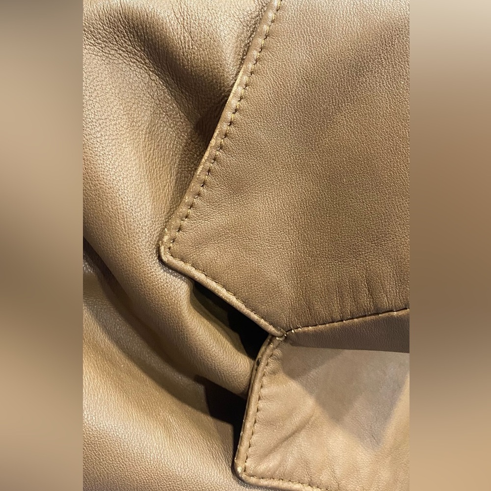 Jos. A. Bank Lambskin Leather Blazer Jacket Men's Tan Brown Coat - Sz S - Picture 12 of 13